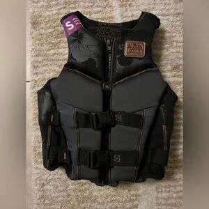 Brand new- Adult Small HyperLite Life Jacket- black with flower print